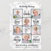 バジェットモダン大理石記念葬式プログラム (正面/裏面)