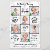 バジェットモダン大理石記念葬式プログラム (正面)