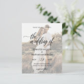 バジェットモダン書道写真結婚式招待状 (スタンド正面)