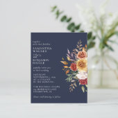 バジェットモダン秋フローラネイビーブルー結婚ズ (スタンド正面)