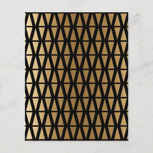 バジェットモダン金ゴールドとブラックジオメトリック結婚ズ (裏面)