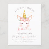 バジェットモダン金ゴールドフローラマジカルユニコーン誕生日 (正面)