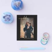 バジェットモダン金ゴールドメリークリスマスブラックカード チラシ (シングル)