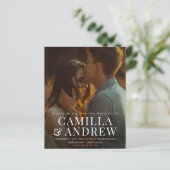 バジェットモダン2フォトエレガントウェディング招待状 (スタンド正面)