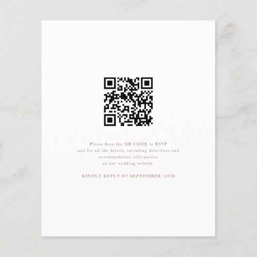 バジェットモダン4フォトエレガントなウェディング招待状 (裏面)