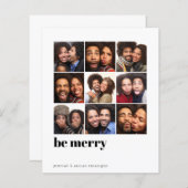 バジェットモダン9ミニマルスクエアホリディフォト (正面/裏面)