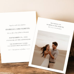 バジェットモダンBoho 2フォト結婚式招待状