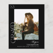 バジェットモダンGRAD写真卒業 – 黒 チラシ (正面)