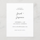 バジェットモダンM写真垂直シック日付を保存 (裏面)