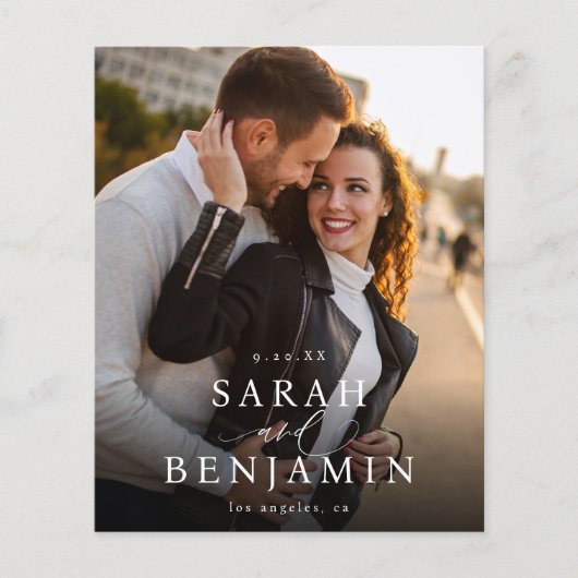 バジェットモダンM写真垂直シック日付を保存 チラシ (正面)