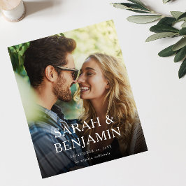 バジェットモダンM写真垂直シック日付を保存 チラシ