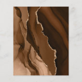 バジェットモチャブラウン金ゴールドアゲートタンウェディング招待 (裏面)