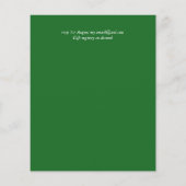 バジェットモノクロシダ緑の結婚式の招待 (裏面)