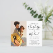 バジェットモノクロ写真結婚式招待状 (スタンド正面)