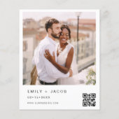 バジェットモノクロ結婚式招待状 チラシ (裏面)