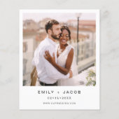 バジェットモノクロ結婚式招待状 チラシ (裏面)