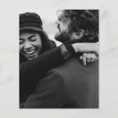 バジェットモノグラムアイボリー写真結婚式招待状 (裏面)