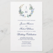 バジェットモノグラムグリーナリーリース結婚式招待状 (正面)
