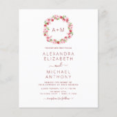 バジェットモノグラムフローラほこりっぽいバラピンク結婚ズ (正面)