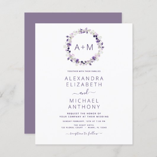 バジェットモノグラムフローラダスティパープル結婚ズ (正面/裏面)