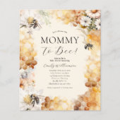 バジェットモマムビービーフローラベビーシャワー招待状 (正面)