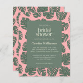 バジェットモンスタープラントピンクグリーンブライダルシャワー (正面/裏面)