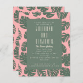 バジェットモンステラ植物植物性ピンクグリーン結婚ズ (正面/裏面)