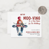 バジェットモーヴィング新しいホームカウホリデームービング ノートカード (正面/裏面インサイチュ)