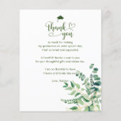 バジェットユエレガントーカリプトゥスグリーンサンキューカード (裏面)