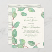 バジェットユスタイリッシューカリプスグリーンブライダルシャワー (正面/裏面)