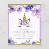 バジェットユニコーンガールパープルバースデーパーティー (正面)