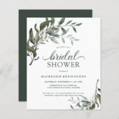 バジェットユモダンーカリプトゥスブライダルシャワー招待 (正面/裏面)