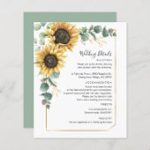 バジェットユーカリひまわり結婚花の詳細カード (正面/裏面)