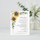 バジェットユーカリひまわり結婚花の詳細カード (スタンド正面)