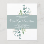 バジェットユーカリカジュアル結婚式招待状 (正面)