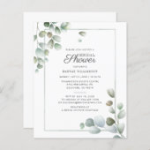 バジェットユーカリブライダルシャワーグリーンリー素朴 (正面/裏面)