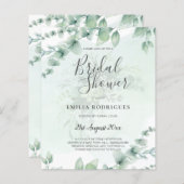 バジェットユーカリブライダルシャワーグリーン金ゴールドQR C (正面/裏面)