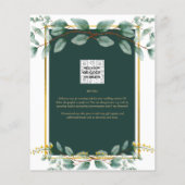バジェットユーカリブライダルシャワーグリーン金ゴールドQR C チラシ (裏面)