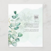 バジェットユーカリブライダルシャワーグリーン金ゴールドQR C チラシ (裏面)