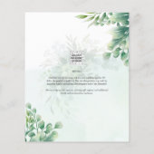 バジェットユーカリブライダルシャワーグリーン金ゴールドQR C チラシ (裏面)