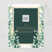 バジェットユーカリブライダルシャワーグリーン金ゴールドQR C チラシ (裏面)