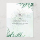 バジェットユーカリブライダルシャワーグリーン金ゴールドQR C チラシ (裏面)