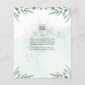 バジェットユーカリブライダルシャワーグリーン金ゴールドQR C チラシ (裏面)