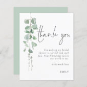 バジェットユーカリブライダルシャワーサンキューユー (正面/裏面)