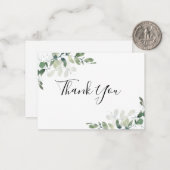 バジェットユーカリブライダルシャワーサンキューユー ノートカード (正面/裏面インサイチュ)