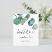 バジェットユーカリブライダルシャワーハガキ招待状 (スタンド正面)