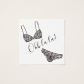 バジェットユーカリブライダルシャワーパンティゲームカード (裏面)