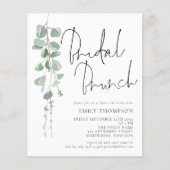 バジェットユーカリブライダルシャワーブランチ招待状 (正面)