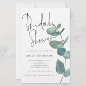 バジェットユーカリブライダルシャワーラージ招待状 (正面)