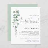 バジェットユーカリブライダルブランチシャワー招待状 (正面/裏面)